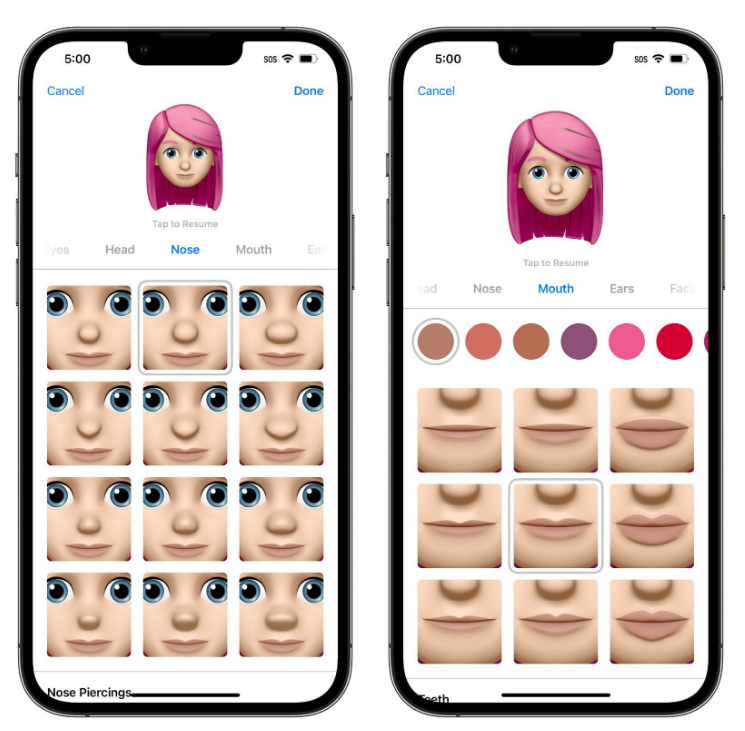 临西苹果手机维修分享​iOS 16中的拟我表情有了哪些变化和升级 