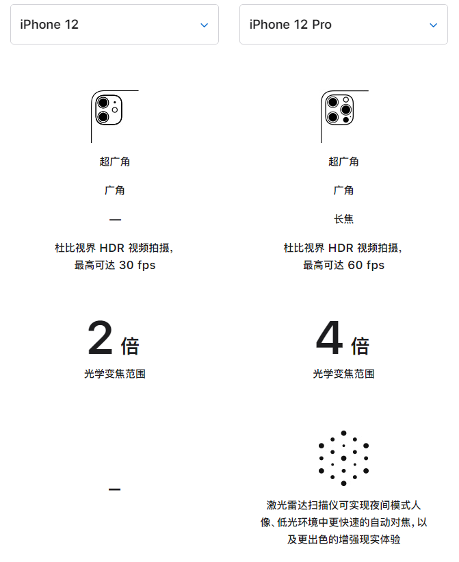 临西苹果手机维修分享苹果 iPhone 12 与 iPhone 12 Pro 选哪款 